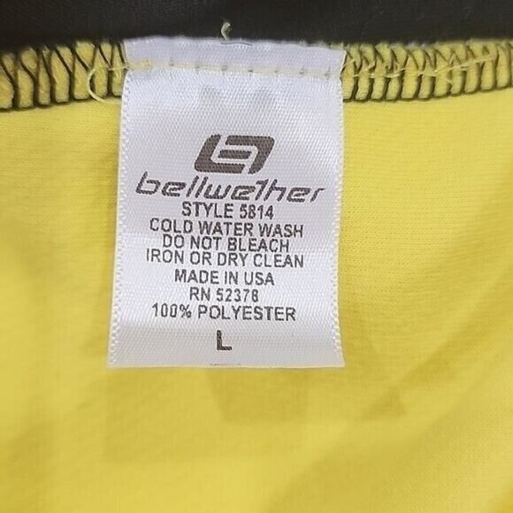 Bellwether Cycling Jacket Yellow/Black 1/4 Zip Lightweight Pockets Men's Large - Picture 6 of 6